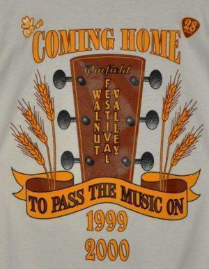 "Coming Home To Pass The Music On" Tshirt Back