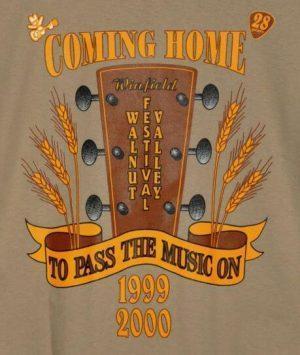 "Coming Home To Pass The Music On" Tshirt Back