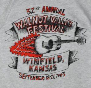 Official 2003 Walnut Valley Festival Landrush T-Shirt