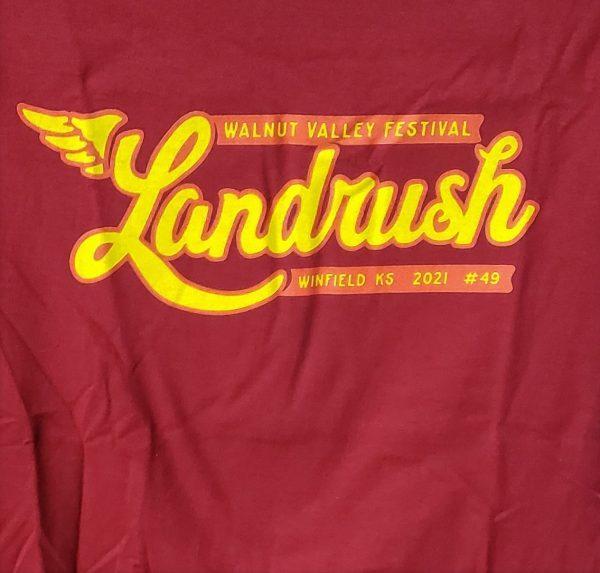 Official 2021 Walnut Valley Festival Landrush T-Shirt (Blue or Red)