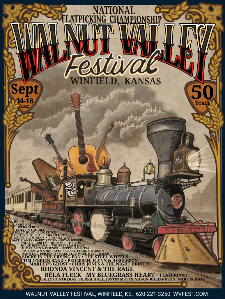 Walnut Valley Festival Announces 50th Festival Performer Lineup & Unveils 2022 Poster | Walnut